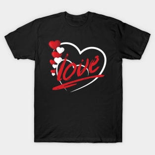 Love - Valentin - 2 Hearts - Love T-Shirt